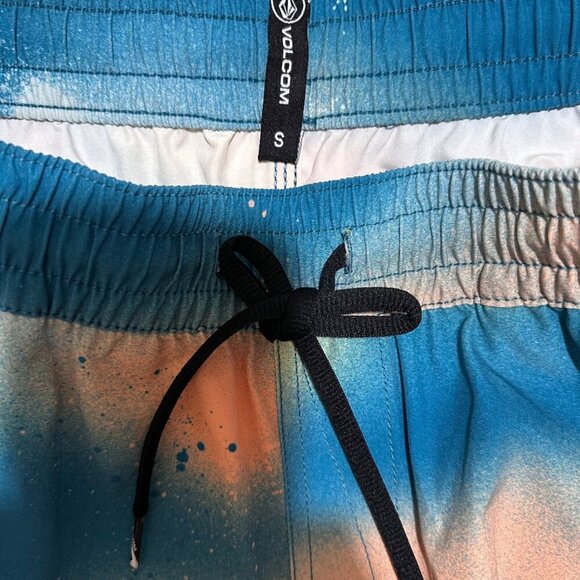 Volcom Mens Size S Baffle Trunk 17 Blue Salmon Swim Board Short NWT‎ - Picture 8 of 10